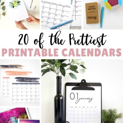 20 of the Prettiest Printable Calendars
