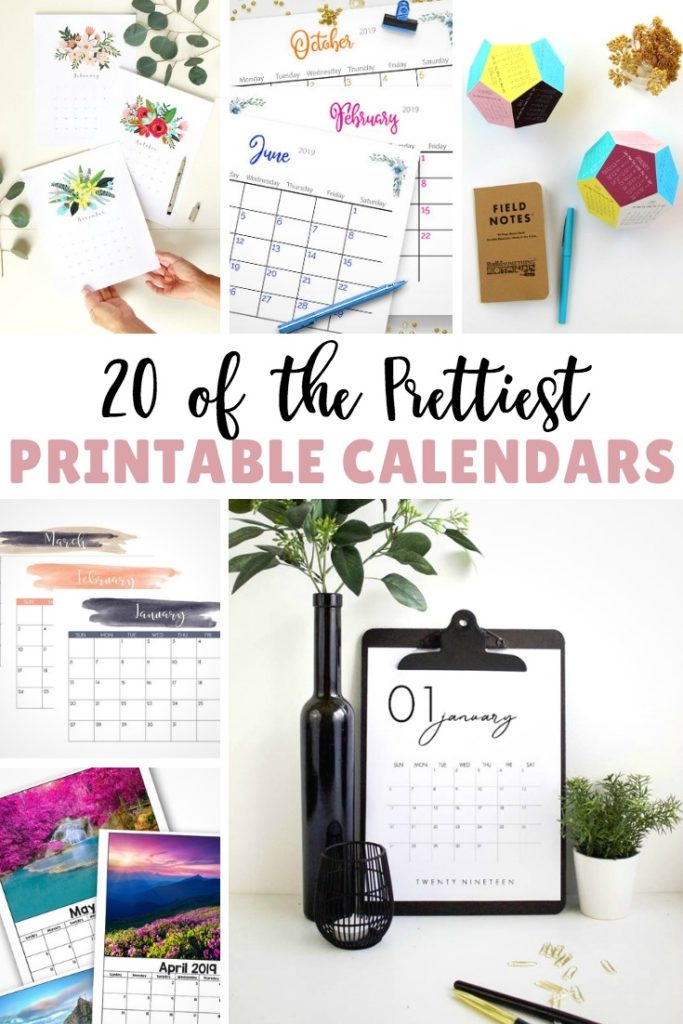 Prettiest Printable Calendars