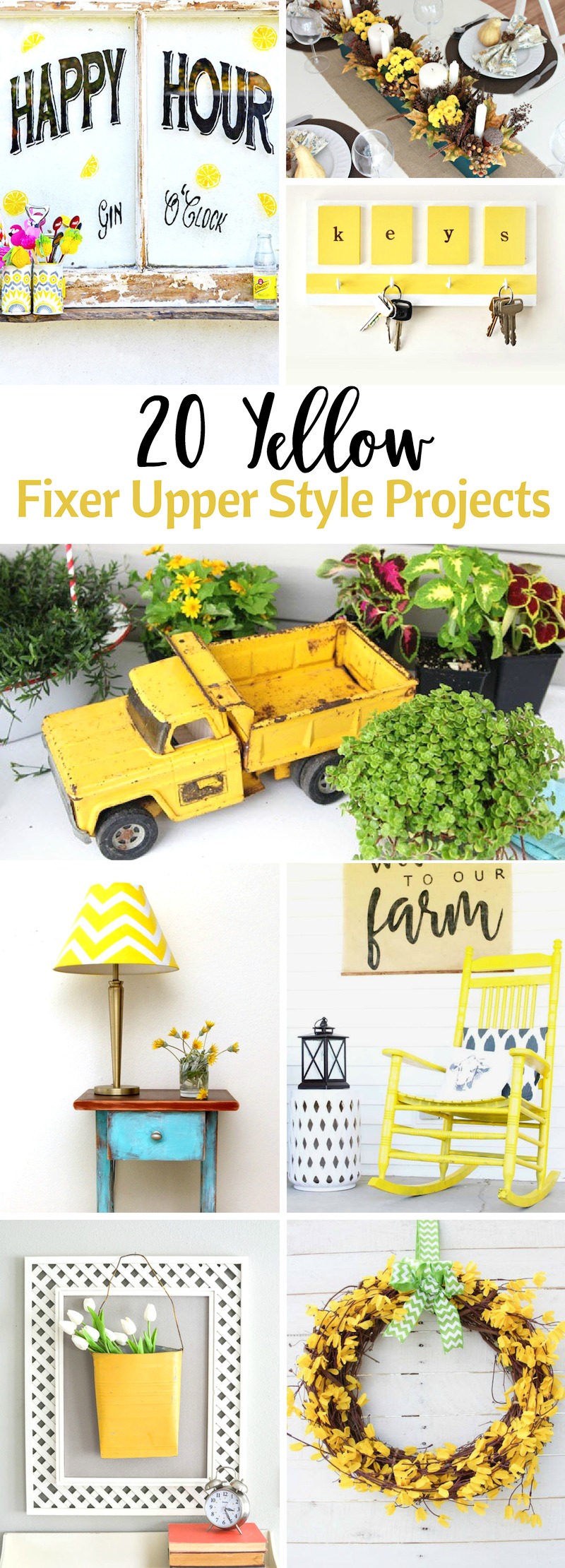 Yellow Fixer Upper Style Projects 